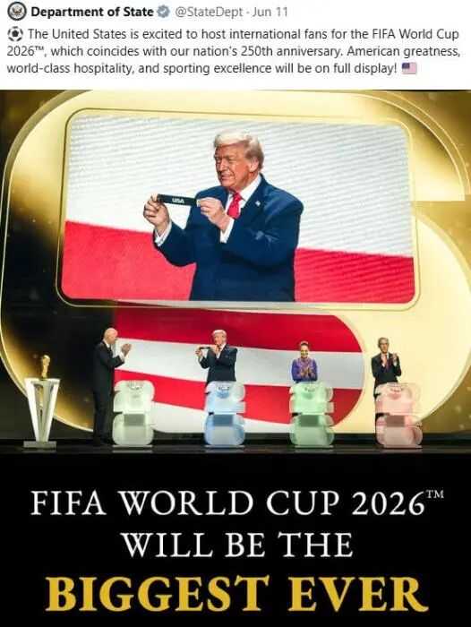 伊朗使馆发海报讽刺2026年世界杯是“战争杯”,系“有史以来最大灾难”